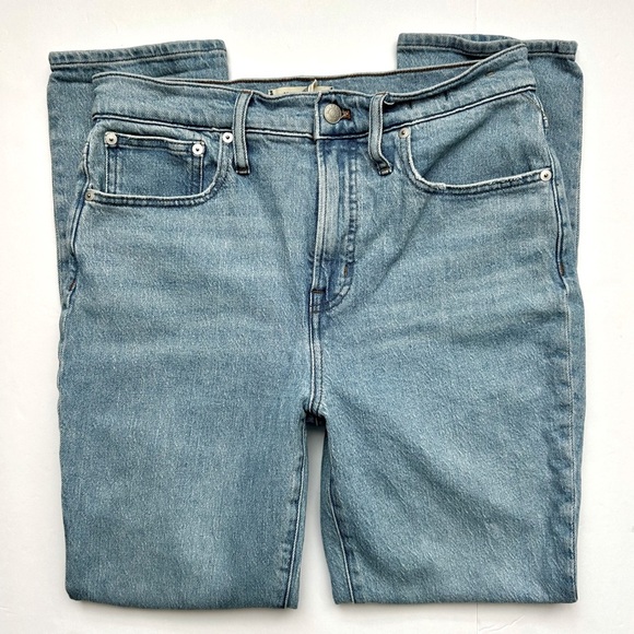 Madewell The Perfect Vintage Jeans Knee High Rise Rip Light Blenheim Wash 29 - Picture 7 of 11
